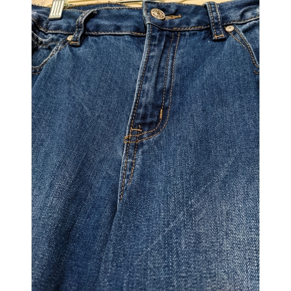 Rewash wide leg women jeans distressed washed mid rise size 13 relaxed - Picture 3 of 7